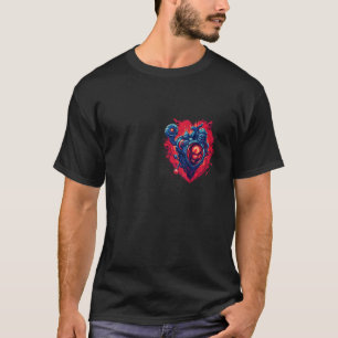 Anatomical Mechanical Heart with Laser Gun Cyberpu T-Shirt