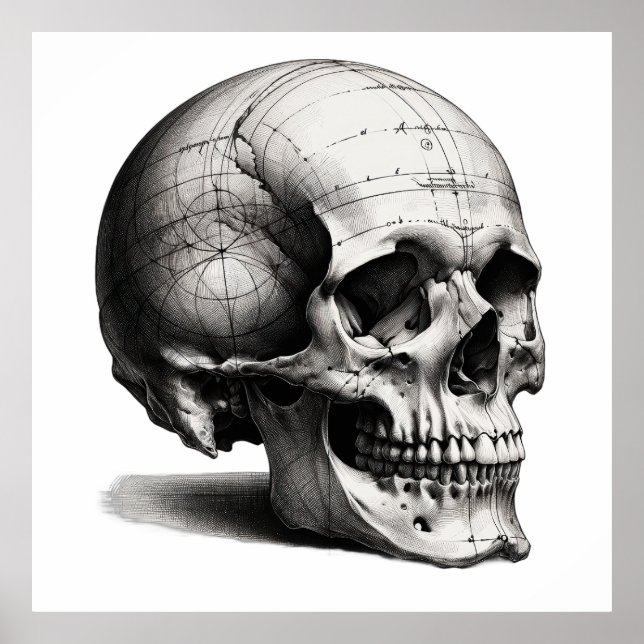 Anatomical Precision Skull Poster (Front)
