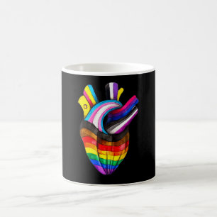 Anatomical Rainbow Ally Heart Gay Pride Flag Lgbt Coffee Mug