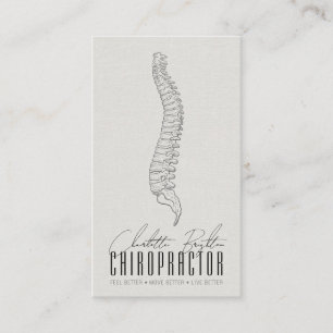Anatomical Spine Chiropractor Appointment And Business Card