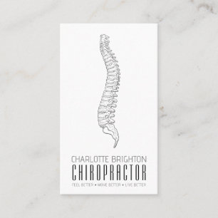 Anatomical Spine Chiropractor Appointment And Business Card