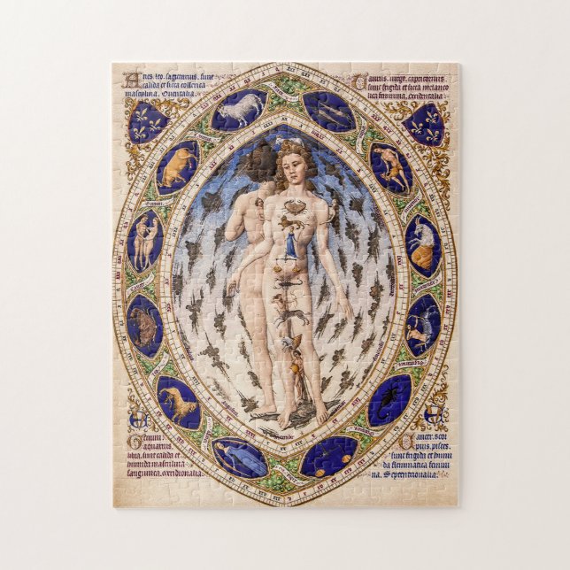  Anatomical Zodiac Man Jigsaw Puzzle (Vertical)