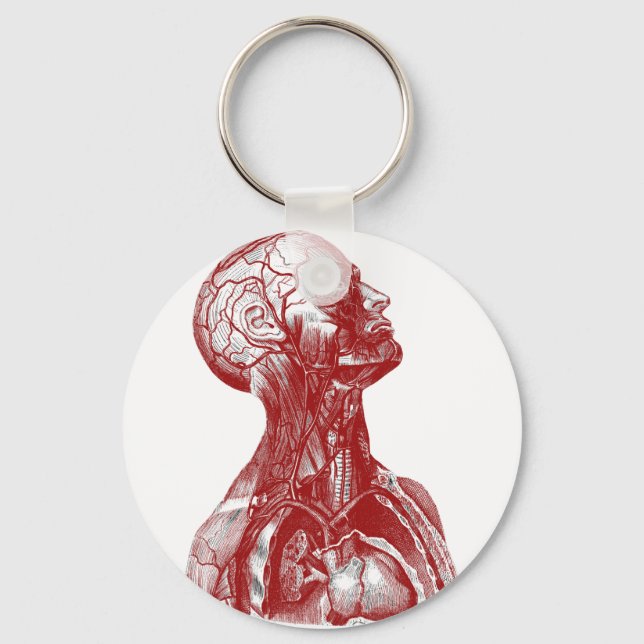Anatomy Bust Red Key Ring (Front)