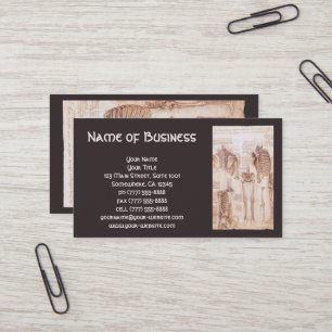 Anatomy Drawings Human Skeletons Leonardo da Vinci Business Card