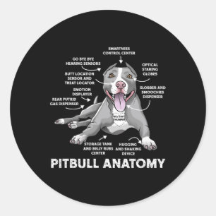 Anatomy Fun Bulldog Lover Dog Owner Classic Round Sticker