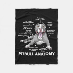 Anatomy Fun Bulldog Lover Dog Owner  Fleece Blanket