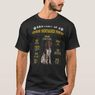 Anatomy German Shorthaired Pointer  For Women Men T-Shirt