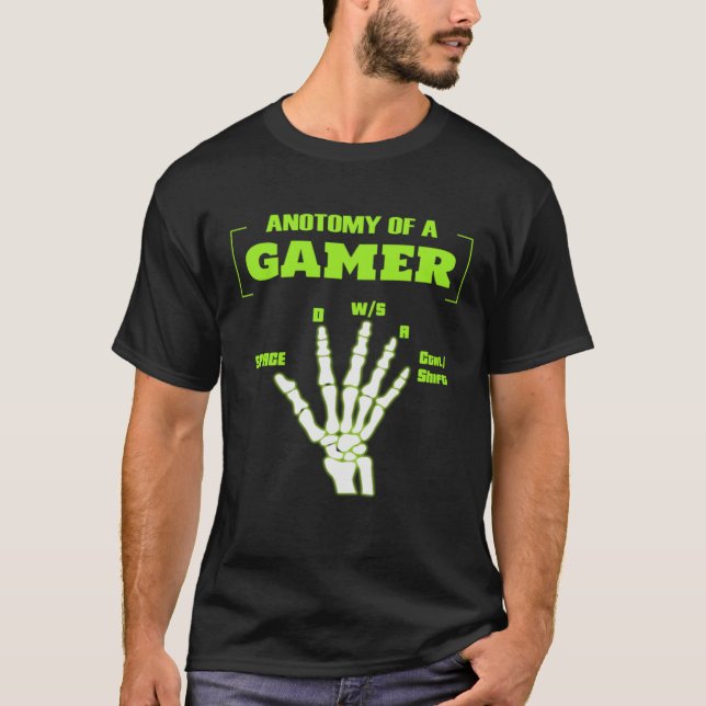 Anatomy Hand Gaming  For Boys  Mens Gamer T-Shirt (Front)