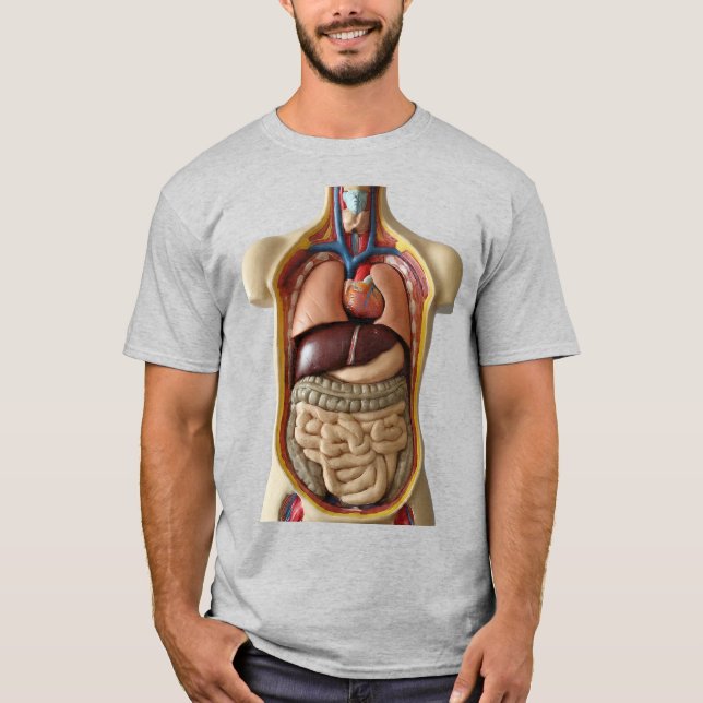 Anatomy internal organs Transparent person T-shirt (Front)