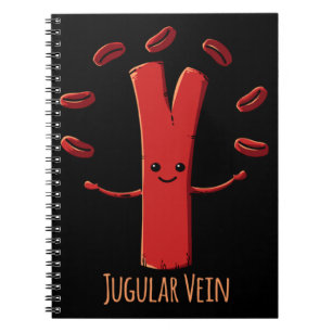 Anatomy Jugular Vein Nurse Doctor Medical Student Notebook