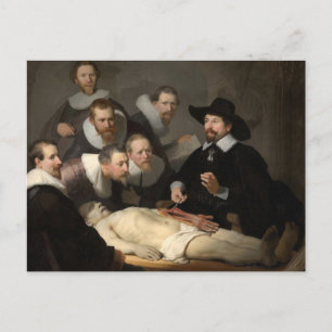 Anatomy Lesson Dr Nicolaes Tulp Rembrandt Postcard
