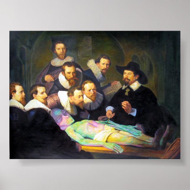 Anatomy Lesson With Alien Painting Horizontal Poster (Front)