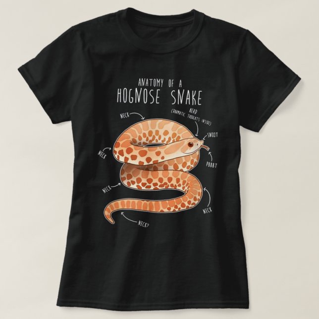 Anatomy of a Albino Hognose Snake T-Shirt (Design Front)