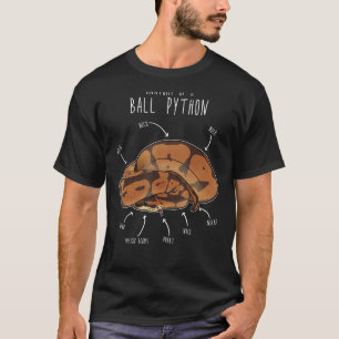 Anatomy of a Ball Python, Funny Pet Reptile Snake  T-Shirt