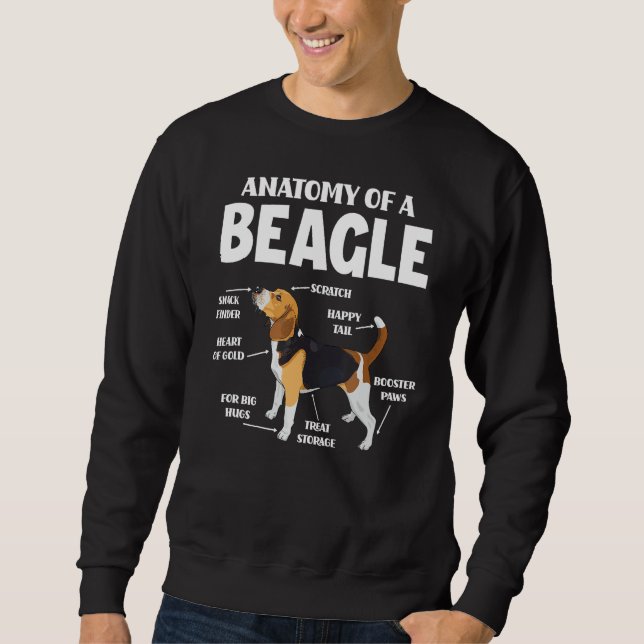 Anatomy Of A Beagle - Funny Dog Lover Gift Sweatshirt (Front)