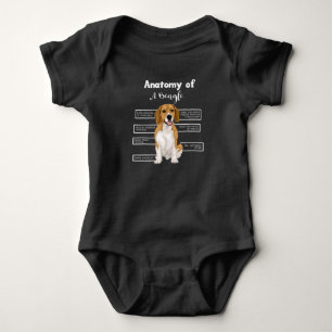 Anatomy of a beagle Funny dog lovers Gifts Baby Bodysuit