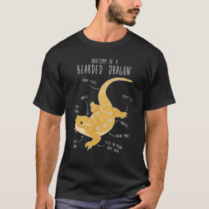 Anatomy of a Bearded Dragon, Funny Pet Reptile Liz T-Shirt