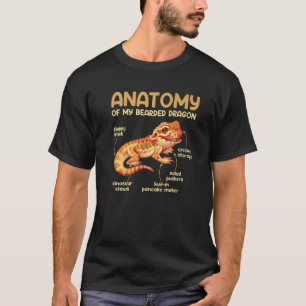 Anatomy Of A Bearded Dragon Gift For Reptile Lover T-Shirt