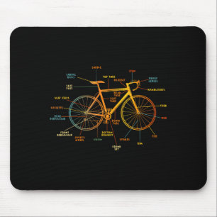 Anatomy of a bicycle - bicycle parts mouse pad
