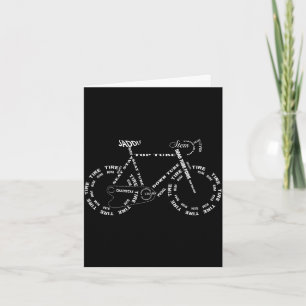 Anatomy of a bicycle - funny bicycle parts cycling card