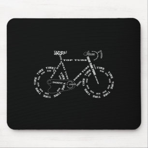 Anatomy of a bicycle - funny bicycle parts cycling mouse pad