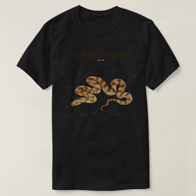 Anatomy of a Boa Constrictor T-Shirt (Design Front)