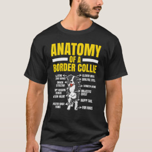 Anatomy Of A Border Collie Dog Dog Breeder Puppy P T-Shirt
