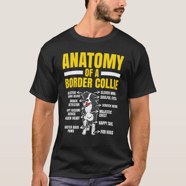 Anatomy Of A Border Collie Dog Dog Breeder Puppy P T-Shirt (Front)