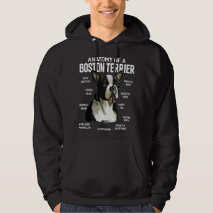 Anatomy of a Boston Terrier Dog Funny Gift Hoodie