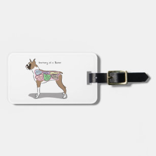 Anatomy of a Boxer Dog gifts Luggage Tag