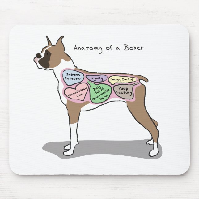 Anatomy of a Boxer Dog gifts Mouse Pad (Front)