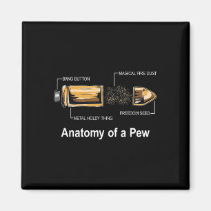 Anatomy Of A Bullet Gift Hunting Lover Gift Magnet