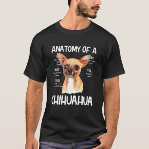 Anatomy Of A Chihuahua For Dog Lovers Head Noise E T-Shirt
