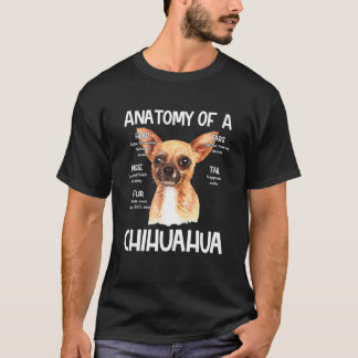 Anatomy Of A Chihuahua For Dog Lovers Head Noise E T-Shirt