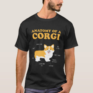 Anatomy Of A Corgi   Dog     T-Shirt