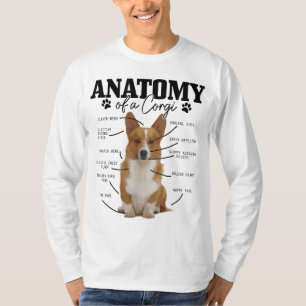 Anatomy Of A Corgi Funny Cute Dog Corgi Mum Corgi  T-Shirt
