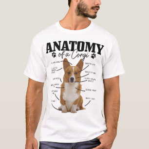 Anatomy Of A Corgi Funny Cute Dog Corgi Mum Corgi  T-Shirt