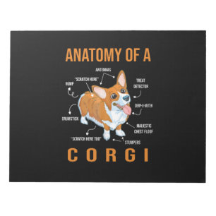 Anatomy of a Corgi Funny Dog Notepad