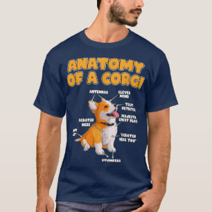 Anatomy of a Corgifor women, girls T-Shirt