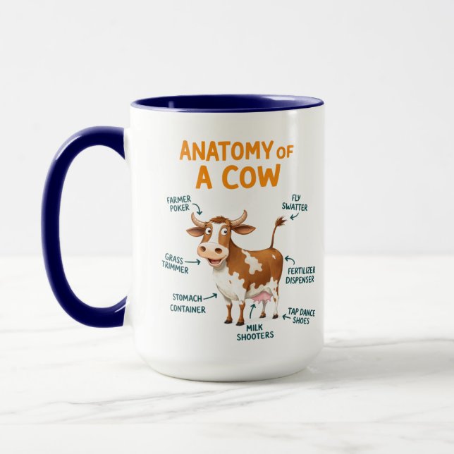 Anatomy of a Cow Mug | Funny Doctor Day (Left)