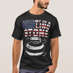 Anatomy of a Curling Stone American Flag Premium T-Shirt
