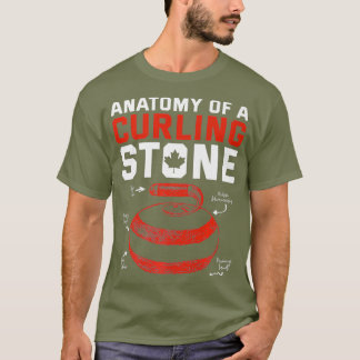 Anatomy of a Curling Stone Canadian patriotic T-Shirt