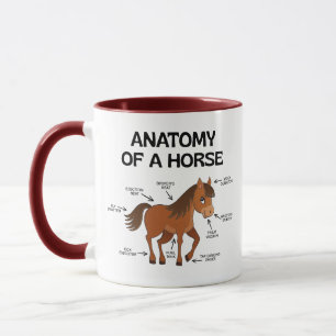 Anatomy of a Cute Horse, Equine Scientific Meme Mug