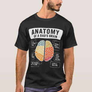 Anatomy of a Dad_s Brain Funny Dad Family Humor Fa T-Shirt