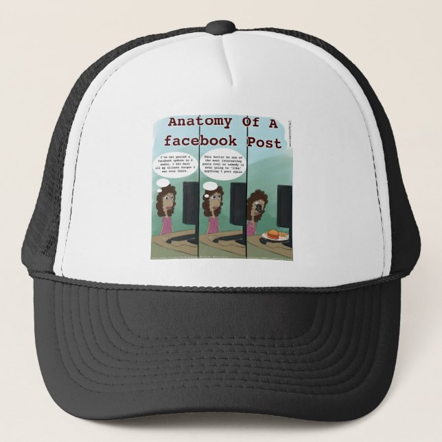 Anatomy Of A facebook Post Funny Trucker Hat (Front)