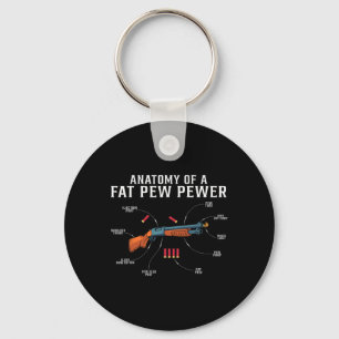 Anatomy Of A Fat Pew Pewer Funny Hunting Hunter Key Ring