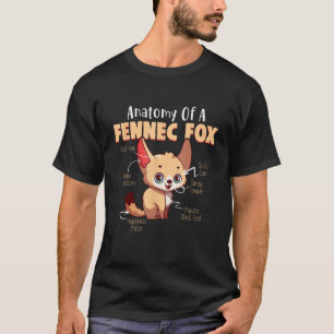 Anatomy Of A Fennec Fox Animals T-Shirt