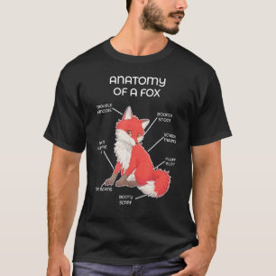 Anatomy Of A Fox Cherry Artwork T-Shirt