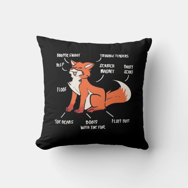Anatomy Of A Fox Cushion (Front)
