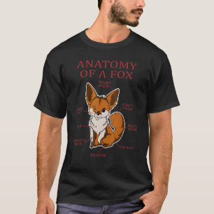 Anatomy Of A Fox  Cute Sweet Carnivore  Animal 2 T-Shirt